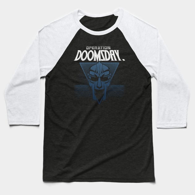 Retrowave Doom Gradient 3 Baseball T-Shirt by Hoki Tross Creative